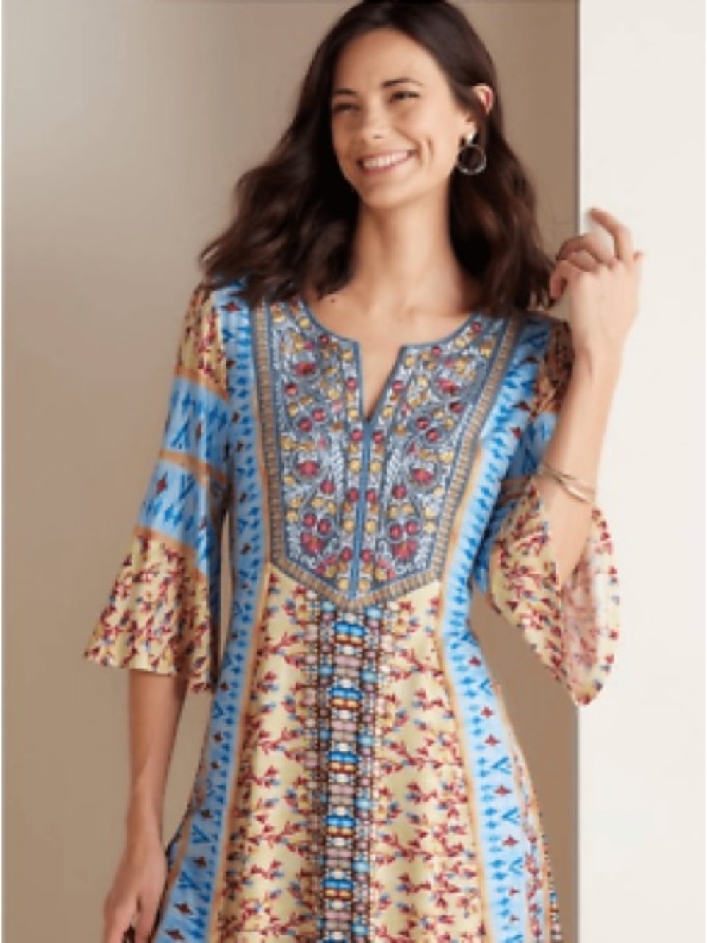 Soft Surroundings S Embroidered Fifi Tunic
